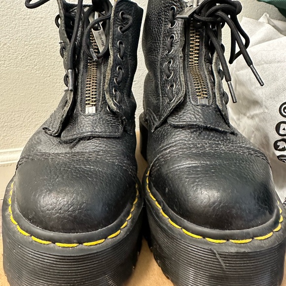 Dr. Martens Sinclair Milled Nappa Leather Platform Boots - Picture 2 of 8